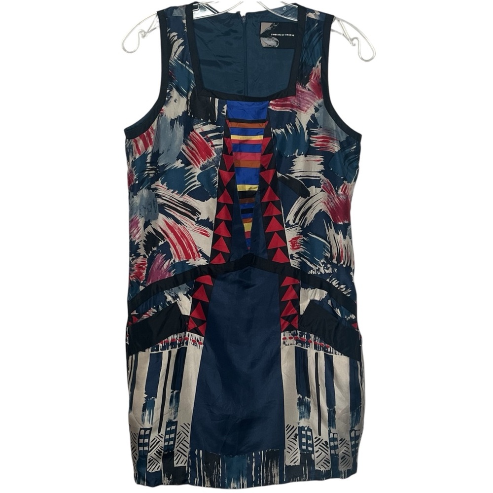 Twelve By Twelve Sz S Silk Sleeveless Dress Multicolored